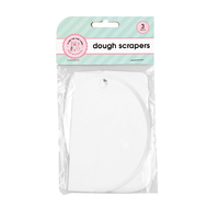 Cake Dough Scraper Plastic Set 3 White